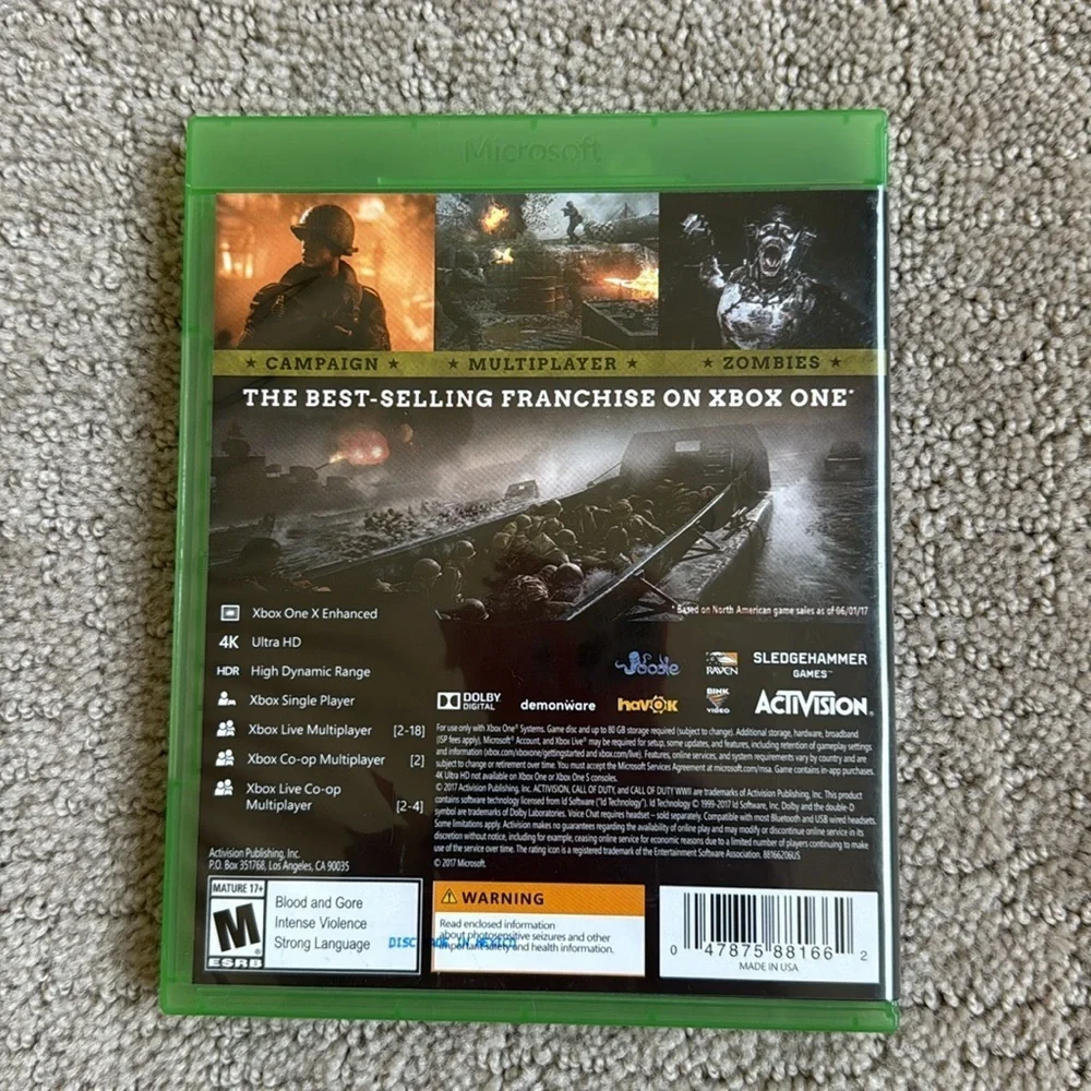 Call of Duty WWII for Xbox One - Green Case